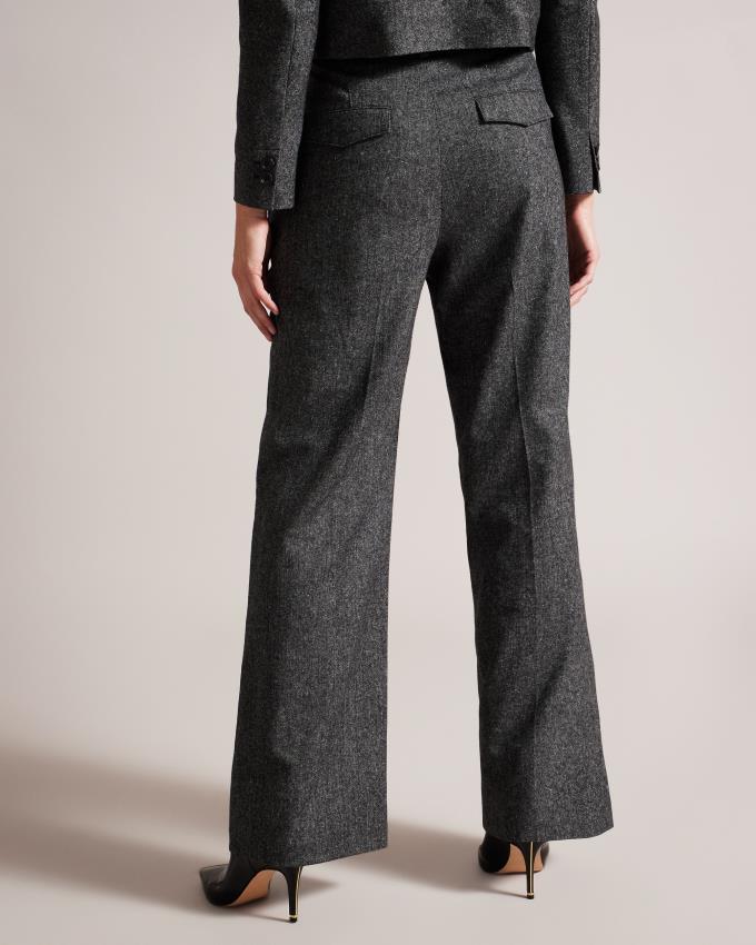 Pantalon Ted Baker Wide Leg Marled Wool Grise Foncé Femme | QCW-08339571